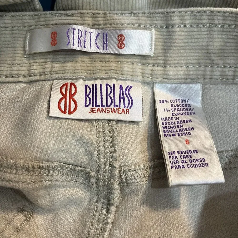 Vintage Women’s Bill Blass Jeanswear Tan Corduroy Pants Size 8 High Rise